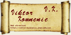 Viktor Komnenić vizit kartica